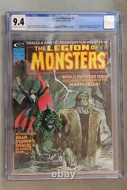 La Légion des Monstres #1 9/1975, CGC Évalué à 9.4, Pages de Couleur Blanc à Blanc