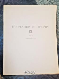 La philosophie du Playboy Parties I-IV (1962 SB) par Hugh Hefner TRÈS RARE