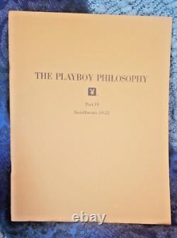 La philosophie du Playboy Parties I-IV (1962 SB) par Hugh Hefner TRÈS RARE