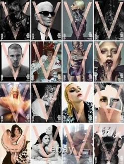 Lady Gaga V Magazine V99 1ère Édition Rare Lucite Box Set Avec Toutes Les 16 Housses