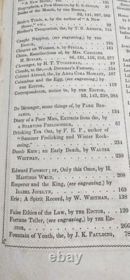 Le Magazine Columbien Très Tôt Edgar Allan Poe & Walt Whitman 1844