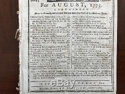 Le Magazine Du Gentilhomme D'août 1775 Abandonné Avec Le Discours D'edmund Burke