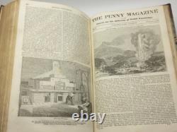 Le magazine de penny Vol I & II complet 1832/1833 1ère édition reliure en cuir