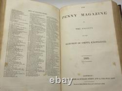 Le magazine de penny Vol I & II complet 1832/1833 1ère édition reliure en cuir