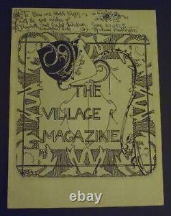 Le magazine du village par Vachel Lindsay 1925 3e IMPRESSION SIGNÉ avec une COUVERTURE RARE