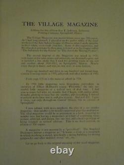 Le magazine du village par Vachel Lindsay 1925 3e IMPRESSION SIGNÉ avec une COUVERTURE RARE
