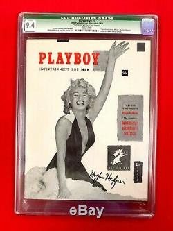 Les 3 Plus Précieux Hugh M. Hefner Original Signé 1953 Cgc # 1 Playboys Dans Le Monde