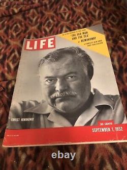 Life Mag Sep1 1952 Le Vieil Homme et la Mer 1ère Édition Vintage