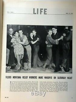Life Magazine 23 Novembre 1936 Premiers Édition Very Fine Full Size Originale