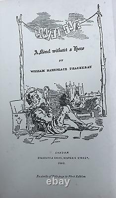 Livre Vanity Fair 1848 Première édition Un roman sans héros William Thackeray