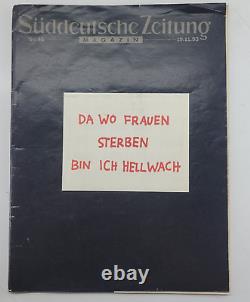 Lof 4 Jenny Holzer Lamentations Jardin Noir Suddeutsche Zeitung 1ère Édition Limitée Rare