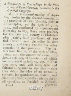 Londres 1774 Magazine Décembre Continental Congrès De Guerre Boston Pa Revolutionnaire