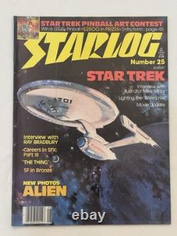 Lot de 25 magazines Starlog numéros 1 à 25 août 1976 à août 1979