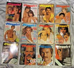 Lot de 27 magazines PLAYGIRL vintage de 1973-1975 en état de collection NM/VG++