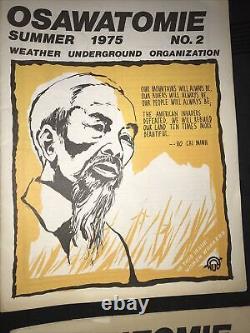 Lot de 4 OSAWATOMIE 1975/76 Organisation météorologique souterraine Weather Underground avec Ho Chi Minh n° 2