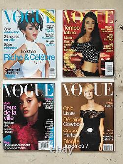 Lot de 4 magazines Vintage Y2k Vogue Paris : Oct 95, Avril 96, Oct 98, Mai 2000