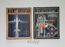 Lot de 7 magazines anciens FORTUNE de 1939 avec publicités anciennes des années 1930 et style Art Déco.