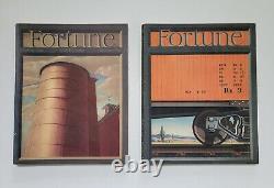 Lot de 7 magazines anciens FORTUNE de 1939 avec publicités anciennes des années 1930 et style Art Déco.