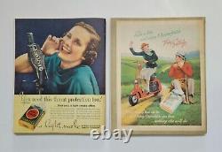 Lot de 9 magazines antiques FORTUNE de 1937 avec publicités antiques des années 30 et art déco.