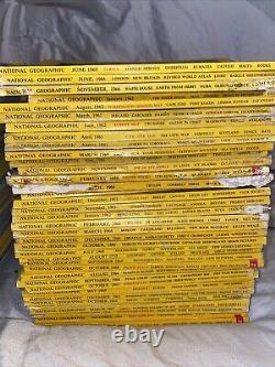Lot de magazines National Geographic d'éditions vintage des années 1960