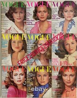 Lot de magazines Vogue de 1973 (9 magazines)