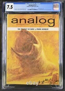 MAGAZINE ANALOG VINTAGE 1965 CGC 7.5 Frank Herbert DUNE 1ère Couverture SANDWORM