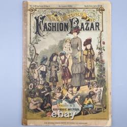 Magazine Bazar de la mode de New York n° 36, oct. 1882, George Munro avec planche en couleur