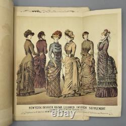Magazine Bazar de la mode de New York n° 36, oct. 1882, George Munro avec planche en couleur