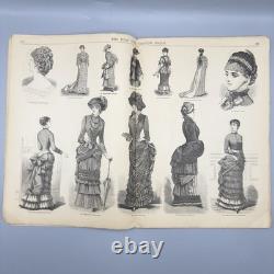 Magazine Bazar de la mode de New York n° 36, oct. 1882, George Munro avec planche en couleur