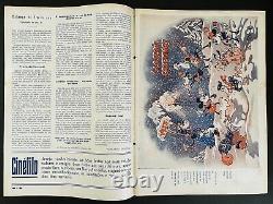 Magazine Cinefilo Décembre 1934 - Carte de Noël très rare de Walt Disney en pleine page