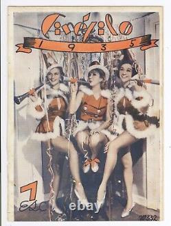 Magazine Cinefilo Décembre 1934 - Carte de Noël très rare de Walt Disney en pleine page