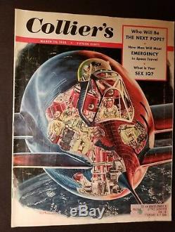 Magazine Collier 14 Mars, 1953 Survie De L'homme Dans L'espace Wernher Von Braun
