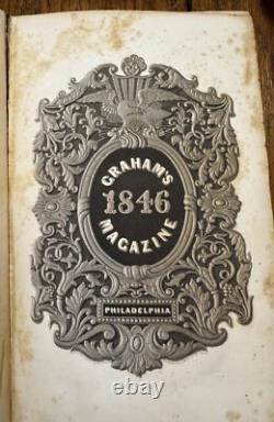 Magazine Grahams rare première édition 1846 Edgar Allan Poe James Fenimore Cooper
