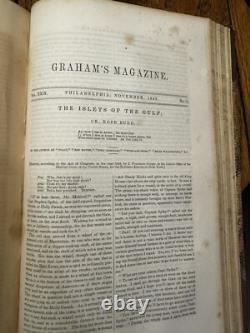 Magazine Grahams rare première édition 1846 Edgar Allan Poe James Fenimore Cooper