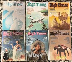 Magazine High Times lot des six premiers numéros de 1974/75. #1/6
