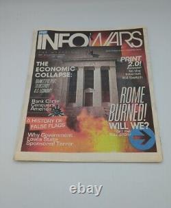 Magazine Info Wars n°1 Rare Septembre 2012 PREMIER NUMÉRO Alex Jones Vol 1 Numéro 1