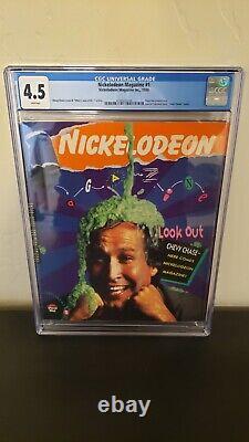 Magazine Nickelodeon #1 Pizza Hit Promotionnel 1990 CGC 4.5 Pages Blanches