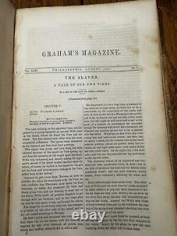 Magazine Rare Grahams 1847 Première Édition Edgar Allan Poe Henry David Thoreau