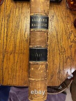 Magazine Rare Grahams 1848 Première Édition Edgar Allan Poe Marginalia IV-VI