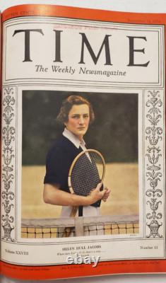 Magazine Time 13 juillet 1936 Joe DiMaggio Mussolini Gable Volume relié juillet-septembre