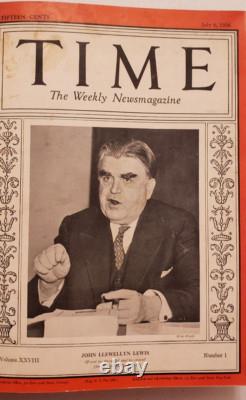 Magazine Time 13 juillet 1936 Joe DiMaggio Mussolini Gable Volume relié juillet-septembre