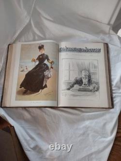 Magazine américain illustré 1890 première édition relié en cuir rare historique