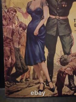 Magazine d’aventure pour hommes vintage, décembre 1959, couverture illustrée sur la torture nazie par Clarence Doore