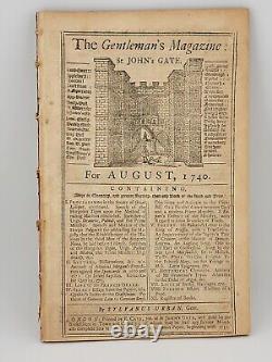 Magazine d'origine antique pour gentlemen de 1740 (180 ans) - 7 mois, 7 magazines. TB