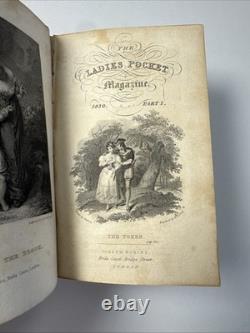 Magazine de Poche pour Dames Vol. I 1830 Mode Antique, Planches Livre Rare