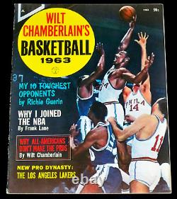 Magazine de basketball RARE de WILT CHAMBERLAIN de 1963 Vol. 1 Numéro 1 Kiosque à journaux NM