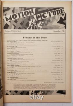 Magazine du Film Décembre 1928 Anita Page Clara Bow Chaplin Gary Cooper