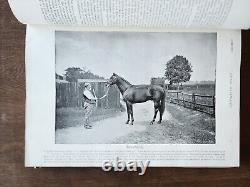 Magazine illustré de courses de chevaux Bound 1895 Vol. 1 Juillet-Novembre, Complet VG