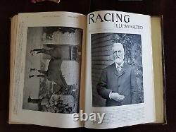 Magazine illustré de courses de chevaux Bound 1895 Vol. 1 Juillet-Novembre, Complet VG