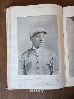 Magazine illustré de courses de chevaux Bound 1895 Vol. 1 Juillet-Novembre, Complet VG